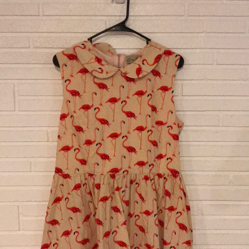 Flamingo Peter Pan Collared Dress